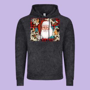 Cowhide Santa Cookie Socks Background Vintage Hoodie Designed By Adodesignshop