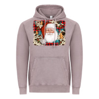 Vintage Zinc cowhide santa cookie socks background Vintage Hoodie - AdoDesignShop
