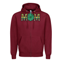 Burgundy gemstone aztec mom Zipper Hoodie - LillyAllenDesigns