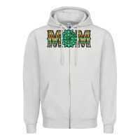 Dove Grey gemstone aztec mom Zipper Hoodie - LillyAllenDesigns