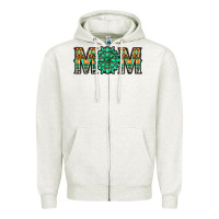 Oatmeal Heather gemstone aztec mom Zipper Hoodie - LillyAllenDesigns