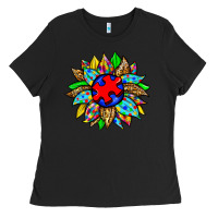 Black autism sunflower Ladies Tee - Zillion Design Studio
