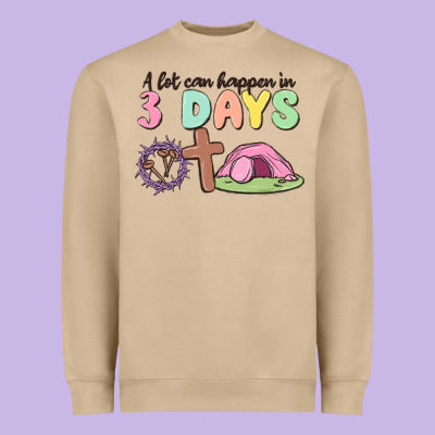 A Lot Can Happen In 3 Days Heavyweight Sweatshirt Designed By Maliassmallbusiness