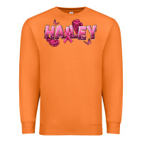 Carrot Personalized Pink Cancer Themed Name Premium Sweatshirt - NancyCooperArtShop
