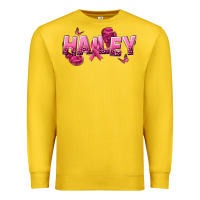 Lemon Personalized Pink Cancer Themed Name Premium Sweatshirt - NancyCooperArtShop