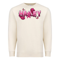 Sandshell Personalized Pink Cancer Themed Name Premium Sweatshirt - NancyCooperArtShop