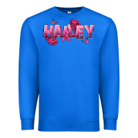 True Royal Personalized Pink Cancer Themed Name Premium Sweatshirt - NancyCooperArtShop