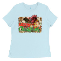 Baby Blue merry christmas Ladies Tee - JahusDesignShop