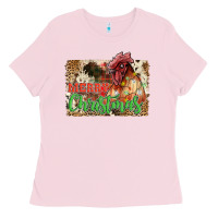 Bubblegum Pink merry christmas Ladies Tee - JahusDesignShop