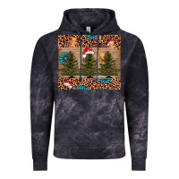 Cloud Black Christmas trees leopard Vintage Hoodie - AdoDesignShop
