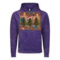 Cloud Purple Christmas trees leopard Vintage Hoodie - AdoDesignShop