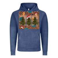 Vintage Denim Christmas trees leopard Vintage Hoodie - AdoDesignShop