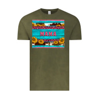 Vintage Olive cowhide leopard sunflowers mama Vintage Tee - BarkalooDesign