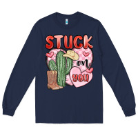 Navy stuck on you Long Sleeve Tee - MaliasSmallBusiness