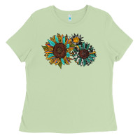 Matcha western sunflowers Ladies Tee - RanaPortraitStore