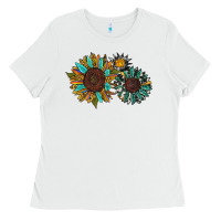 White western sunflowers Ladies Tee - RanaPortraitStore