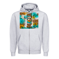 Heather Grey mama leopard sunflower Zipper Hoodie - LillyAllenDesigns