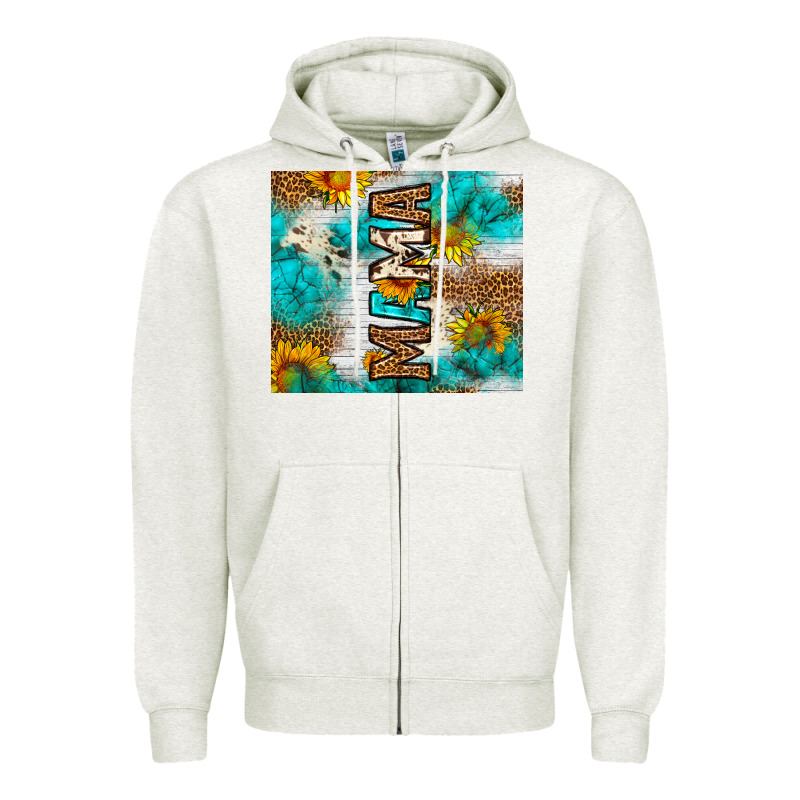 Mama Leopard Sunflower Zipper Hoodie by LillyAllenDesigns | Teevron