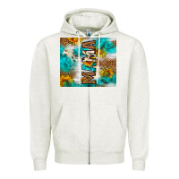 Oatmeal Heather mama leopard sunflower Zipper Hoodie - LillyAllenDesigns
