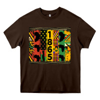 Chocolate Brown juneteenth 1865 tumbler Heavy Core Tee - HRA Design Shop
