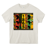 Cream juneteenth 1865 tumbler Heavy Core Tee - HRA Design Shop