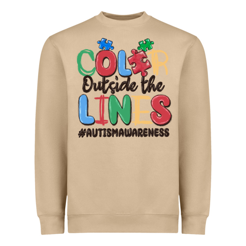 Color Outside The Lines Autism Awareness Heavyweight Sweatshirt by MaliasSmallBusiness | Teevron