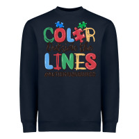 Navy color outside the lines autism awareness Heavyweight Sweatshirt - MaliasSmallBusiness
