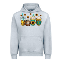 Heather Grey yellowstone coffee cups Urban Hoodie - OliviaCreatesArt
