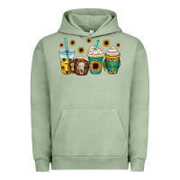 Pigment Oil Green yellowstone coffee cups Urban Hoodie - OliviaCreatesArt