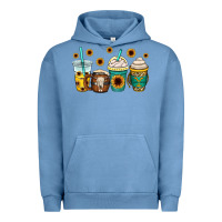 Pigment Pebble Blue yellowstone coffee cups Urban Hoodie - OliviaCreatesArt