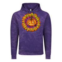 Cloud Purple Halloween Sunflower Vintage Hoodie - RanaPortraitStore