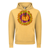 Vintage Mustard Halloween Sunflower Vintage Hoodie - RanaPortraitStore