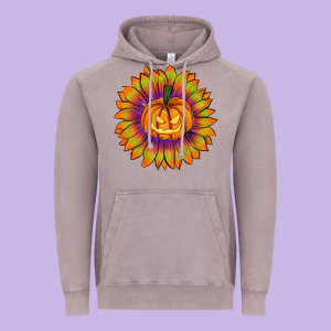 Halloween Sunflower Vintage Hoodie Designed By Ranaportraitstore