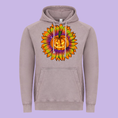 Halloween Sunflower Vintage Hoodie Designed By Ranaportraitstore