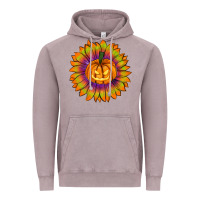 Vintage Zinc Halloween Sunflower Vintage Hoodie - RanaPortraitStore