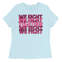 Baby Blue Together We Fight Ladies Tee - texasbilliewilder