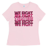 Bubblegum Pink Together We Fight Ladies Tee - texasbilliewilder