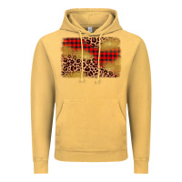 Vintage Mustard christmas leopard glitter background Vintage Hoodie - AdoDesignShop