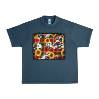 Midnight Navy cowhide sunflowers candy canes Urban Heavy Tee - Jasminsmagicworld