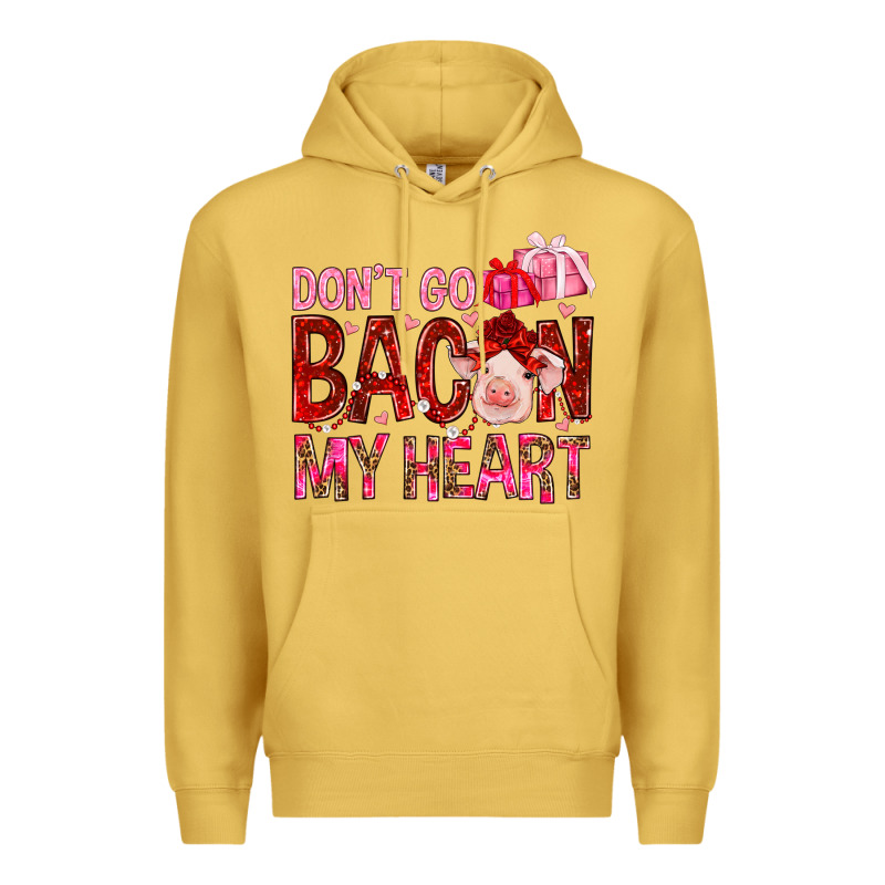 Don't Go Bacon My Heart Valentine's Day Premium Hoodie by HowdyJamesFarm | Teevron