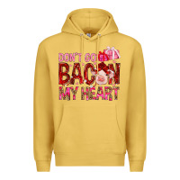 Antique Gold Don't go bacon my heart Valentine's Day Premium Hoodie - HowdyJamesFarm