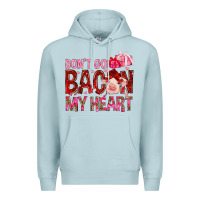Blue Mist Don't go bacon my heart Valentine's Day Premium Hoodie - HowdyJamesFarm