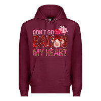 Burgundy Don't go bacon my heart Valentine's Day Premium Hoodie - HowdyJamesFarm