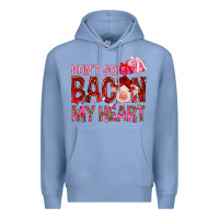 Colony Blue Don't go bacon my heart Valentine's Day Premium Hoodie - HowdyJamesFarm