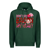 Sports Green Don't go bacon my heart Valentine's Day Premium Hoodie - HowdyJamesFarm