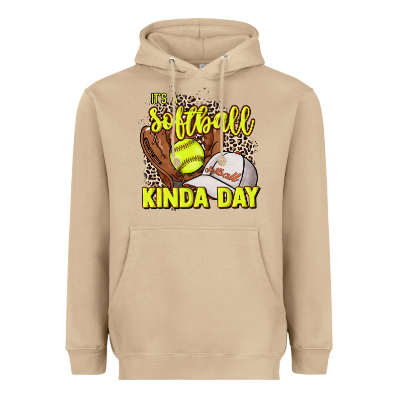 It's A Softball Kinda Day Leopard Heavyweight Hoodie by NancyCooperArtShop | Teevron