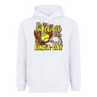 White It's a Softball kinda day leopard Heavyweight Hoodie - NancyCooperArtShop