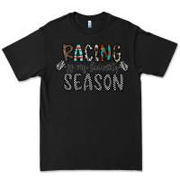 Black Racing Is My Favorite Season Premium Tee - CowhideDigitalArt