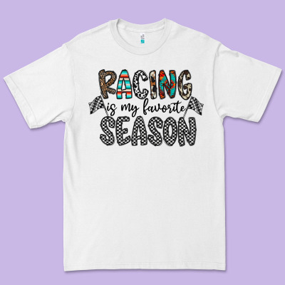 Racing Is My Favorite Season Premium Tee Designed By Cowhidedigitalart