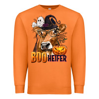 Carrot Boo Heifer Cow with Halloween Premium Sweatshirt - texasbilliewilder